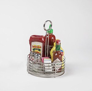 Standing Type Single Tier Iron Black <strong>Table</strong> <strong>Caddy</strong> with Number Clip Condiment Holder for Kitchen - Product Image 6