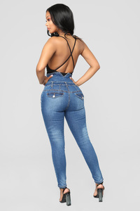 <span class=keywords><strong>Pantalones</strong></span> vaqueros de <span class=keywords><strong>Mujer</strong></span> <span class=keywords><strong>Pantalones</strong></span> de botón de cintura alta ajustados personalizados Diseño Skinny Tallas grandes Jeans <span class=keywords><strong>colombianos</strong></span> para <span class=keywords><strong>mujer</strong></span> - Product Image 2