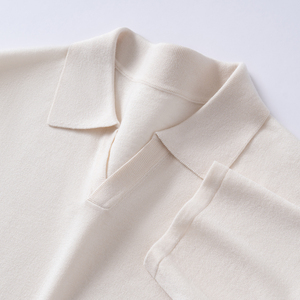 <span class=keywords><strong>T</strong></span>-<span class=keywords><strong>shirt</strong></span> da Uomo in Cashmere e Seta con Colletto a Gabbiano, <span class=keywords><strong>Produzione</strong></span> Personalizzata all'Ingrosso e al Dettaglio, Moda di Alta Gamma, 18GG 190g - Product Image 2