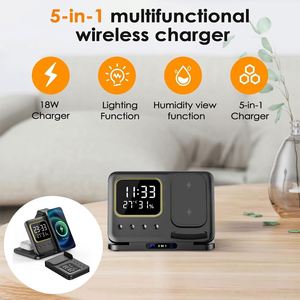 <span class=keywords><strong>Cargador</strong></span> Inalámbrico Rápido 5 en 1 de 15W con Reloj Despertador, Luz Nocturna LED <span class=keywords><strong>y</strong></span> <span class=keywords><strong>Doble</strong></span> Bobina para <span class=keywords><strong>iPhone</strong></span> <span class=keywords><strong>y</strong></span> Android - Product Image 5