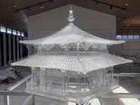 Modèle de bâtiment en acrylique transparent personnalisé pour exposition et cadeau d'affaires