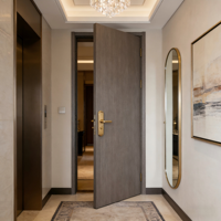 Porte de chambre d'hôtel qui bloque la télévision et les bruits du chambre d'à côté |   Finition mélamine 35 dB, feuille de 58 mm, garantie 2 ans