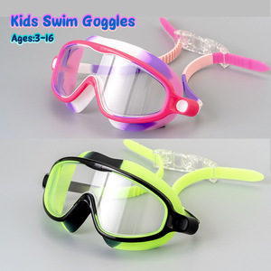 Child Swimming Goggles <b>Large</b> <b>Frame</b> Anti Fog Waterproof PC Lens Silicone Material For Boys And Girls - Product Image 3