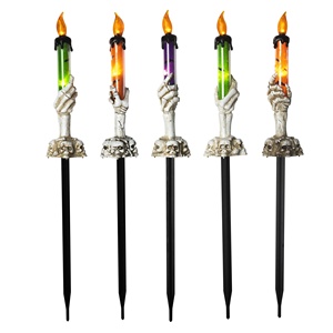 Luces de <span class=keywords><strong>la</strong></span> estaca del césped de <span class=keywords><strong>la</strong></span> batería LED de <span class=keywords><strong>la</strong></span> vela de 5PK 10L para Halloween - Product Image 1
