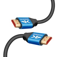Câble HDMI haute vitesse plaqué or 24 carats 1080P 2160P 3D 4K pour TV, décodeur, DVD, résolution 8K, 2 m, fil de cuivre CCS HDR