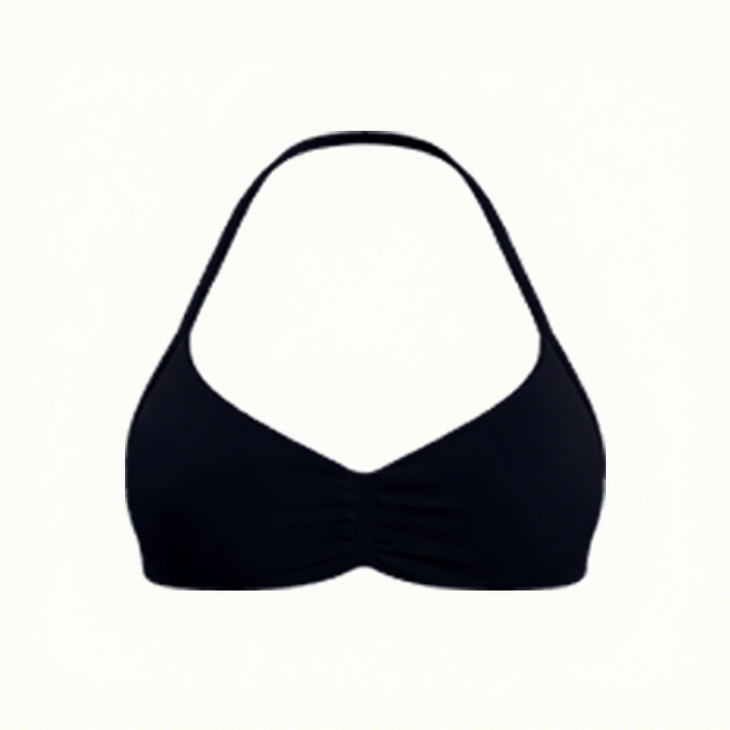 Soutien-gorge noir à col en V