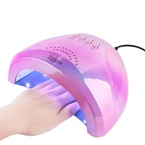 Secador de unha com lâmpada led uv, máquina para secar unhas com luz led recarregável 48w, máquina para secar unhas