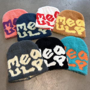 Berretti Invernali Y2K di Alta Qualità per Donna, Personalizzabili con Logo, in Mohair Soffice, Cappello Lavorato a Maglia con Lettere - Product Image 1