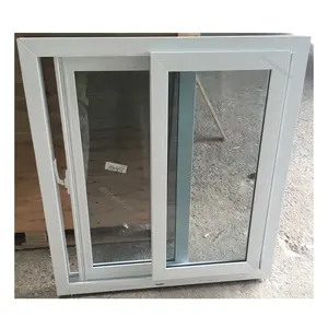 白色UPVC玻璃滑动PVC窗口工厂在中国