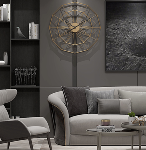 Đồng Hồ Treo Tường Hiện Đại Đa Giác Kim Loại Ngoại Cỡ Kiểu Bắc Âu Phổ Biến Chất Lượng Tốt Hơn 24 Inch 60Cm - Product Image 6