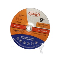 Disque de meulage en métal WGW T42 longue durée, lisse, 230 mm x 3 x 22,23 mm, 9 pouces, 80 m/s, haute dureté, meuleuse d'angle portable