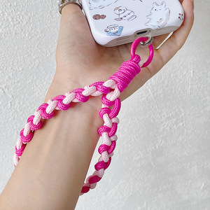 Dragonne de téléphone en corde torsadée en polyester, courte, anti-perte et anti-chute, universelle, avec fonction de suspension décorative, pour téléphone portable tendance - Product Image 5