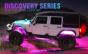 Góc rộng bevel RGB <span class=keywords><strong>LED</strong></span> Rock đèn nhiều màu neon Bộ dụng cụ chiếu sáng cho xe Jeep off-road xe tải UTV ATV rzr có thể là Pickup - Product Image 6