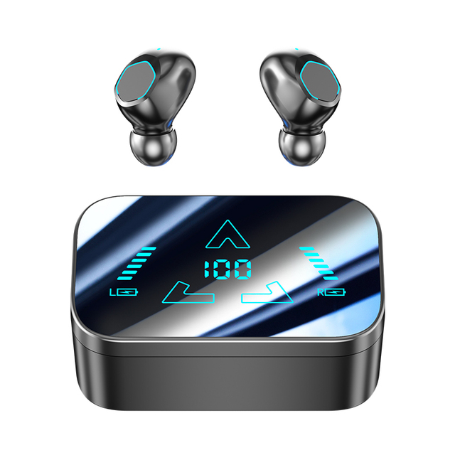 In-Ear TWS Earbuds with LED Display Power Bank Function for 5.4 IPX4 Waterproof AI Translation Assistant