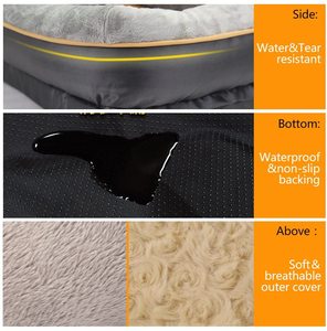 Memory Foam Hond Bed Met Verwijderbare Waterdichte Antislip Deksel