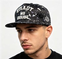Gorra de Béisbol Unisex Vintage con Patrón de Letras, Multi-Panels, Estilo Coreano, Moderna y Elegante, Visera Plana, para las Cuatro Estaciones