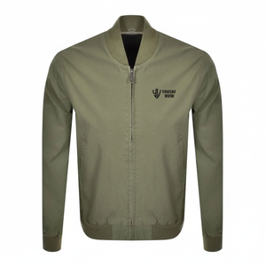 Customizable Men's Winter Bomber Jacket High Quality Casual Style Front Logo Positioning Windproof Quick Dry Breathable - Product Image 1