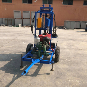 100M 150メートル深型フルオートマチック油圧リグ水井戸掘削機22HPクローラーホイールボアホールドリル装置 - Product Image 2