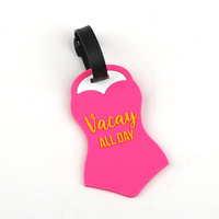 Étiquettes de bagages en PVC à motifs animaux colorés pour sacs à dos, personnalisées noires avec souvenirs par sublimation, tendance