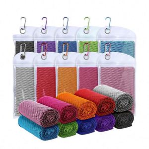 Serviette rafraîchissante en microfibre personnalisée avec logo, effet refroidissement instantané, pour la gym, le golf, le yoga, avec emballage personnalisé et technique de tissage - Product Image 4