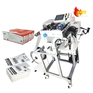 Automatic Thermal Paper Roll to Sheet Folding Machine ECG Z Fold Adhesive Label Sheet Folding EKG Paper Folder Machine