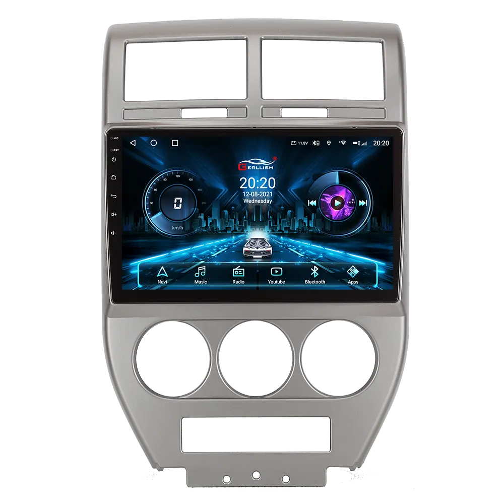 Android Touch Screen Auto Radio Multimedia Video Dvd-speler Voor Jeep Compass Mk 2006 2008 2009 2010 Met Gps Navigatie