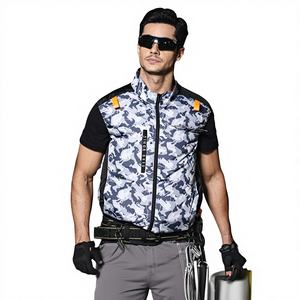Gilet Estivo Rinfrescante con Strisce Riflettenti e Cerniera, Abbigliamento da Lavoro con Ventilatore - Product Image 1