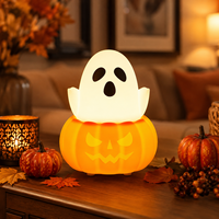 Veilleuse fantôme d'Halloween en silicone LED rechargeable pour cadeaux amusants pour enfants, femmes, garçons et filles