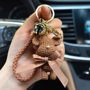 Fashion Cartoon Cute Bow Teddy Bear Doll <b>Key</b> <b>Chains</b> Resin Kawaii Bear Car Keychain Bag Backpack Charms Decoration Pendant Gift - Product Image 4