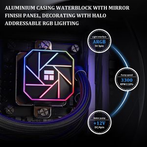 ชุดระบายความร้อนซีพียู Thermalright Aqua Elite 120 <span class=keywords><strong>V3</strong></span> แบบน้ำ พร้อมพัดลม PWM ARGB  ตลับลูกปืน S-FDB ระบบระบายความร้อนด้วยน้ำ สำหรับคอนโซลเกมและคอมพิวเตอร์ - Product Image 6