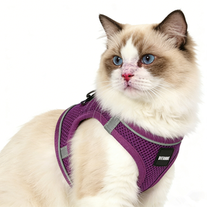 2026年春 小型犬用猫ハーネス 調整可能 子犬猫ハーネスベスト フレンチブルドッグ チワワ パグ ペット用屋外散歩用首輪 - Product Image 3