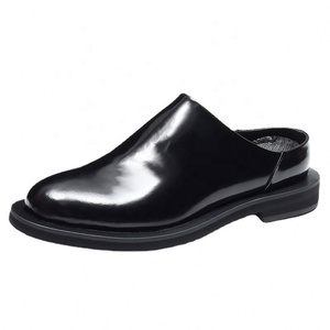 Mocasines de charol para hombre, sin cordones, con punta redonda, suela de goma, que aumentan la altura, para todas las estaciones, estilo chunky. - Product Image 4