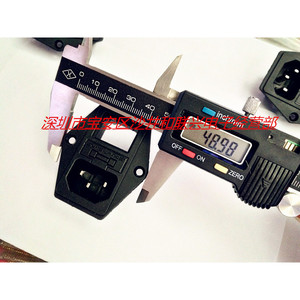 Enchufe de Corriente Alterna con Interruptor y Fusible, 1 Salida, Plástico, Estándar 01A, Conexión a Tierra, 250V - Product Image 2