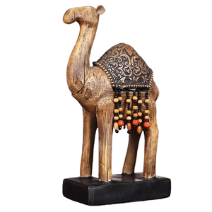Statuetta di Cammello Realistica in Poliresina Dipinta a Mano per Arredamento Casa - Product Image 2