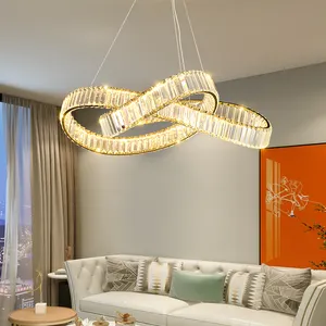 Modern Light Luxury Crystal Chandelier Creative Villa Hotel Hall Light Italian Restaurant Bedroom Living Room Pendant Lighting