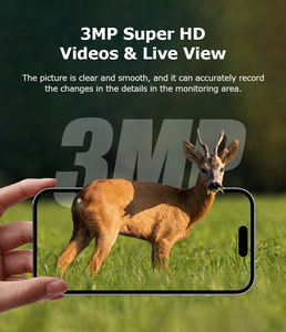 Caméra solaire Ubox <span class=keywords><strong>Pro</strong></span> 3MPHD 4G avec caméra de chasse GPS 3/1, reconnaissance animale par IA, détection de température, caméra de réseau camouflage - Product Image 3