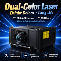 Projecteur laser 3LCD professionnel 25000 lumens ANSI, laser bicolore WUXGA pour auditorium et scène