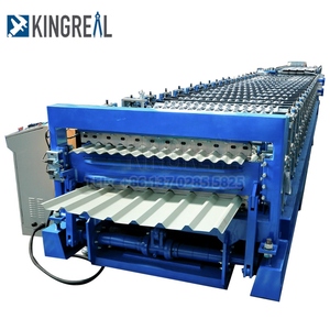 유약 금속 지붕 타일 프레스 만들기 기계 골판지 지붕 타일 기계 아연 도금 아연 골판지 지붕 만들기 기계 - Product Image 3