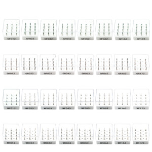 12 pz/scatola Prodotti Dentali Attrezzature per Laboratorio Odontotecnico Frese Abrasive per Lucidatura Dentale Frese in Pietra Montate Bianche Verdi - Product Image 6
