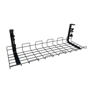 Système de rangement de câbles en maille métallique noire à clipser moderne, organisateur de câbles pour la maison, le bureau, l'assemblage et la gestion - Product Image 1