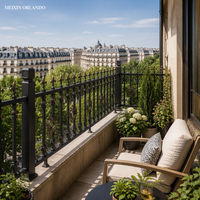 Panneaux de clôture horizontaux en aluminium MEXIN, modernes, à lattes, pour la protection de la vie privée, taille personnalisée, revêtement noir en poudre, résistants à la rouille, pour balcon, escalier, extérieur