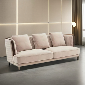Cómodo sofá Seccional de cuero italiano relajante diseño minimalista moderno de acero inoxidable de alta calidad Foshan - Product Image 6