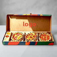 Boîtes à pizza personnalisées en carton avec compartiments, vente en gros, logo personnalisé, emballage alimentaire recyclable, boîte cadeau de luxe personnalisée