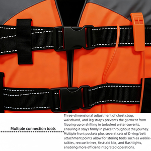 Gilet di salvataggio personalizzato leggero NiuFuRui 75N materiale booyancy Oxford per gli sport acquatici giacche salvavita personalizzabili - Product Image 5