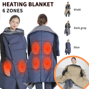 Prix usine Polyester Fiber Portable Châle Chauffant Couvertures 6 Zones de Fièvre - Product Image 3