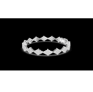 Bracelet en diamant de laboratoire géométrique en or rose, fabriqué en argent sterling, élégance moderne, luxe intemporel, cadeau de fête - Product Image 3