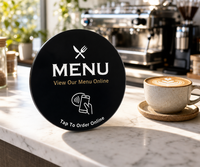 Carte NFC Google Review, Plaque de Review en Acrylique, Autocollant de Carte Google avec NFC Ntag213 pour Aperçu de Menu