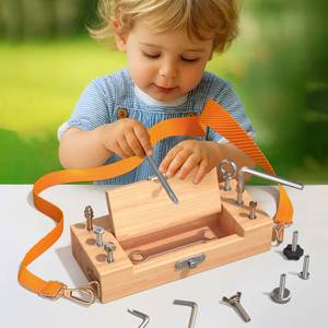 Montessori Sturdy Durable Autism Sensory <b>Toy</b> Natural Wood Screw Driver Activities <b>Tools</b> Screwdriver Board <b>Set</b> - Product Image 4