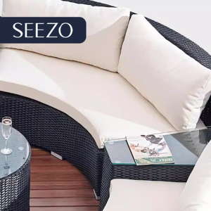 Set Divano Sezionale da Esterno in <span class=keywords><strong>Rattan</strong></span> PE con Cuscini Impermeabili per Giardino <span class=keywords><strong>e</strong></span> Patio - Collezione 2026 Hot Sale - Product Image 4
