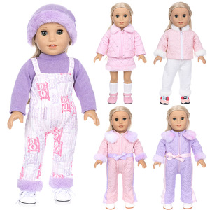 New <b>18</b> <b>inch</b> pretty girl <b>doll</b> <b>clothes</b> for winter, new plush small fragrant style <b>doll</b> <b>clothes</b> accessories wholesale - Product Image 1